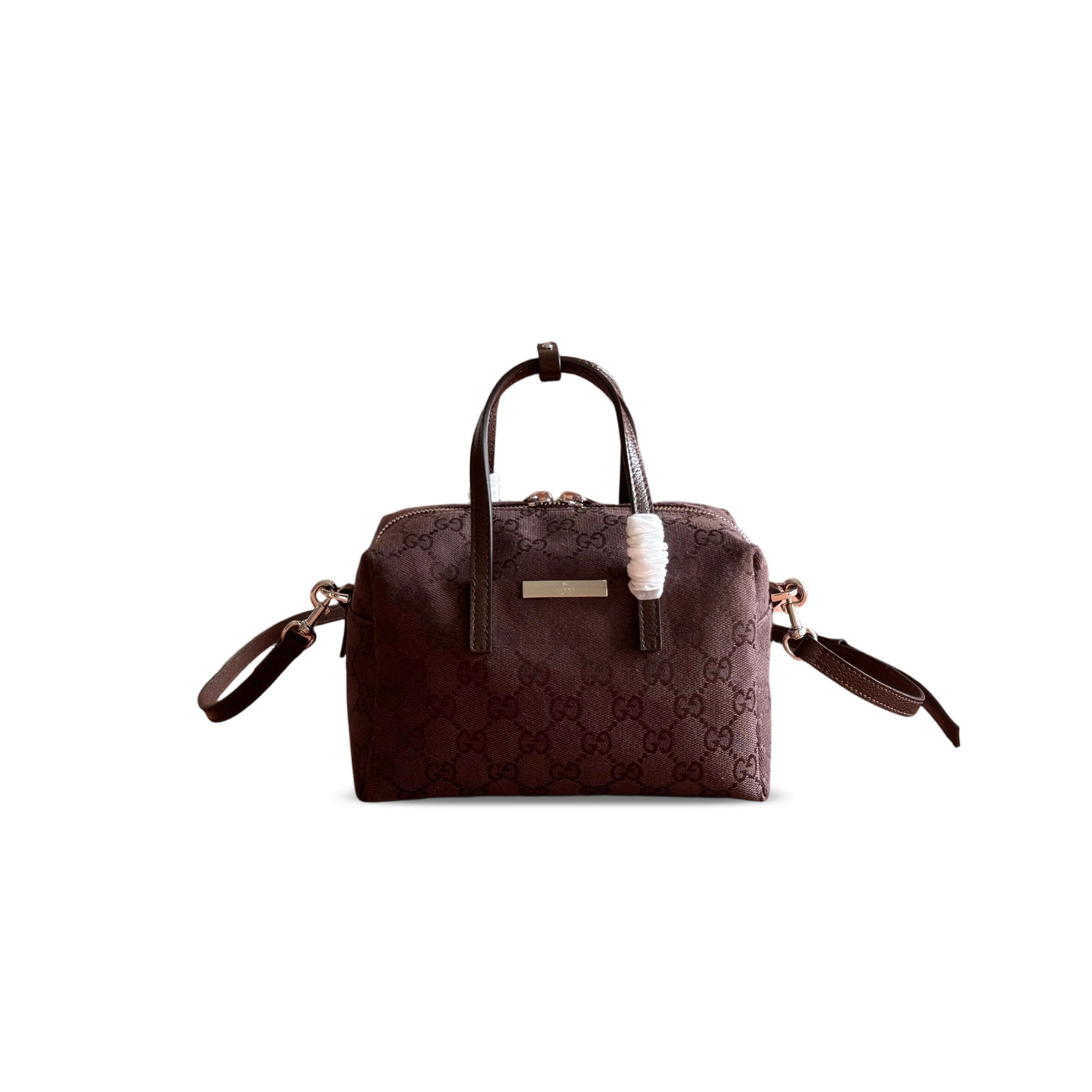 GUCCI SMALL BOSTON BAG WITH GUCCI PLAQUE 875811 (20*12*11cm)